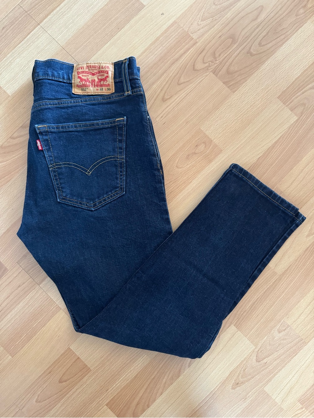 Levi's Dark Blue Straight Fit Men's Jeans